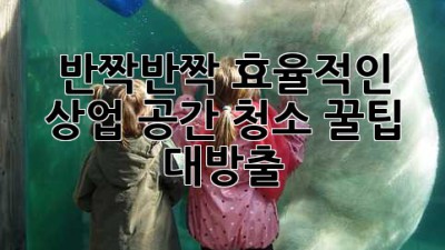 ✨반짝반짝✨ 효율적인 상업 공간 청소 꿀팁 대방출! 🧹
